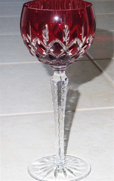 1 Ajka 8 14 Arabella Red Ruby Wine Goblet Cased Glass 8 Etsy