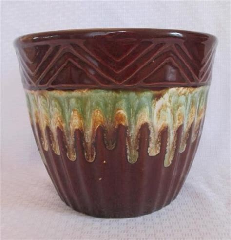 Vintage Rrp Co Drip Glaze Pottery Planter Robinson Ransbottom Roseville