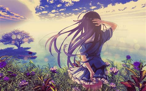 Hintergrundbilder Anime Mädchen Blumen 1920x1200 Kodei 1306453