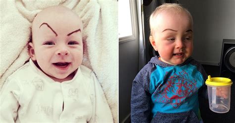 13 Babies With Drawn On Eyebrows That Are Plotting To Take Over The