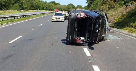 Miraculous Escape After Car Overturns On A38 Live Updates Plymouth Live