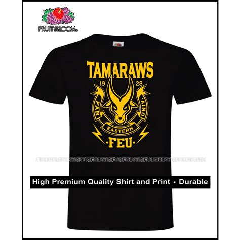 Uaap Feu Tamaraws Logo T Shirt 100 Cotton Shopee Philippines