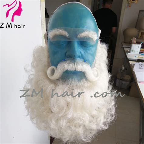 2018 New Medium Wavy Yak Hair Santa Claus Wig Beard Set Y 33 Zm Hair