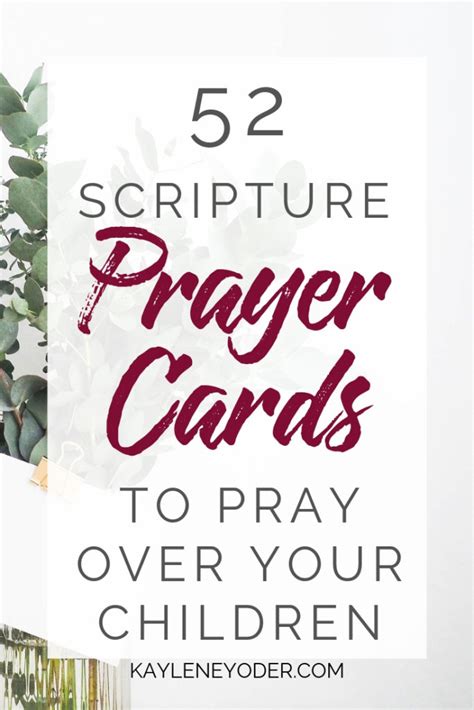 Scripture Prayer Cards To Pray Over Children Kaylene Yoder
