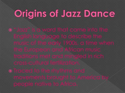 Ppt Jazz Dance History Powerpoint Presentation Id2347116