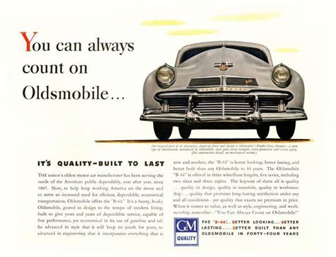 1942 Oldsmobile B44 Car Brochure Car Ads Car Photos Oldsmobile