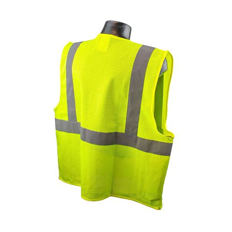 Radians Safety Vest Ansi Class 2 Lime High Visibility Reflective Sv2gm
