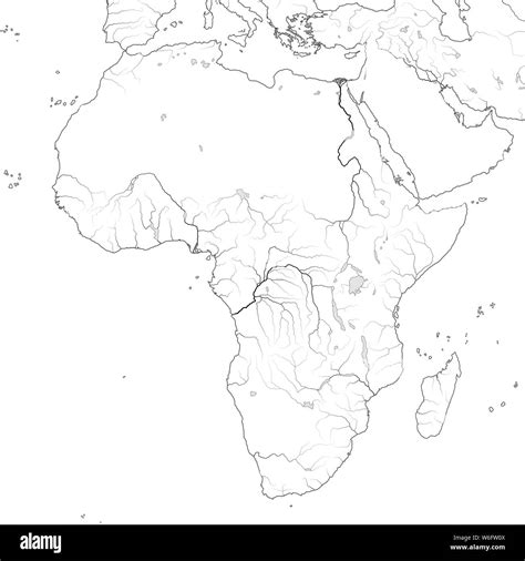 Mapa Fisico De Africa Mudo