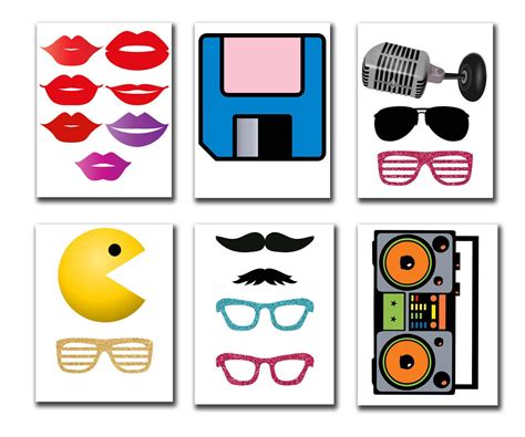 80s Photo Booth Props 80s Party Props