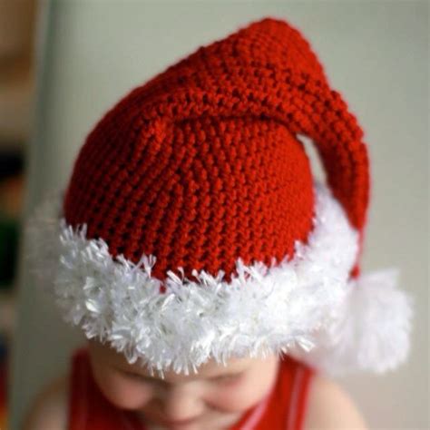 Crochet Santa Hat Crochet Santa Hat Crochet Knit Hat Holiday Crochet