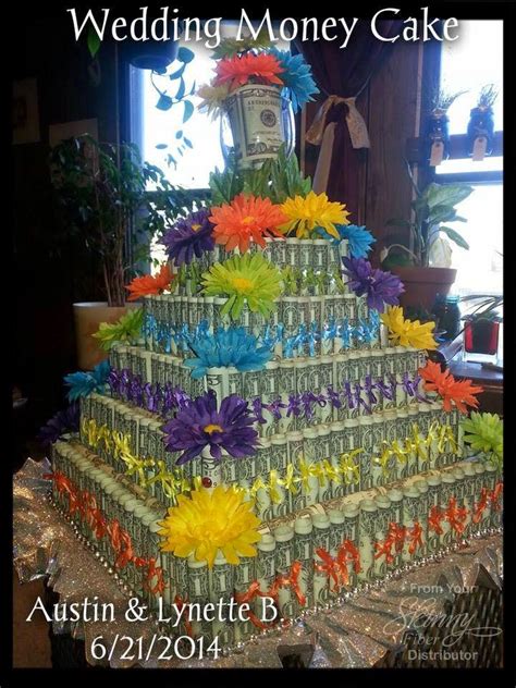 A gift from the heart will be appreciated and cherished for years to come, even if it cost you more time than it did money. Move it and lose it.: WEDDING MONEY CAKE