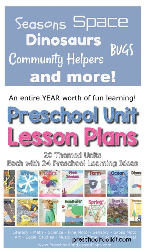 Preschool Unit Lesson Plans