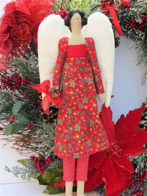 Handmade Christmas Angel Cloth Doll Christmas County Etsy Handmade