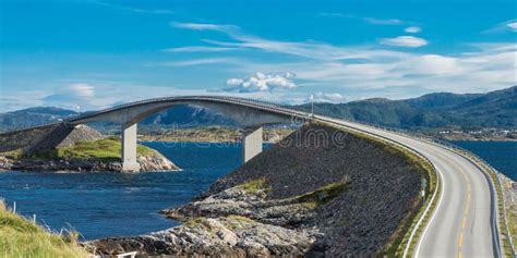 The Storseisundet Bridge On The Atlantic Ocean Road In Norway Stock