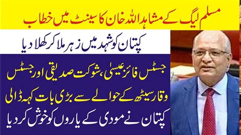 Pmln Senator Mushahid Ullah Khan Sensational Speech Youtube