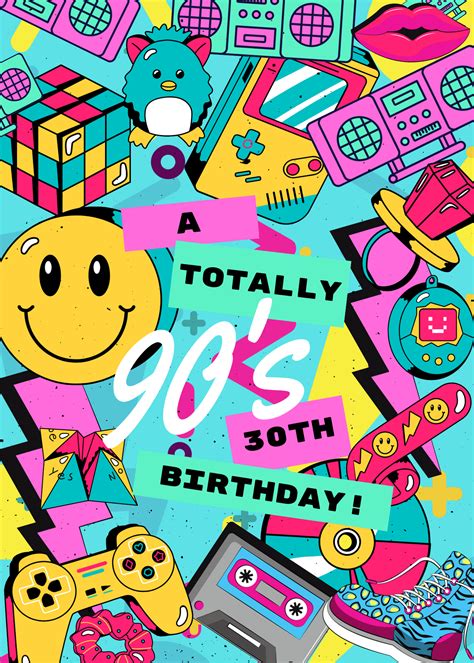 90s Themed 30th Birthday Party 30th Birthday Themes 30th Birthday