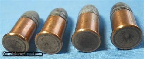 Antique Ammo Early Winchester 44 Rimfire Rf Short 4 Cartridges