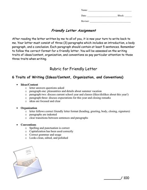 Friendly Letter Sample In Word And Pdf Formats Page 2 Of 2