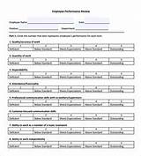 Employee Review Forms Free Pictures