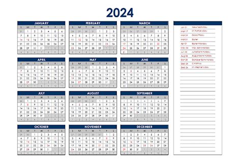 2024 Ireland Annual Calendar With Holidays Free Printable Templates