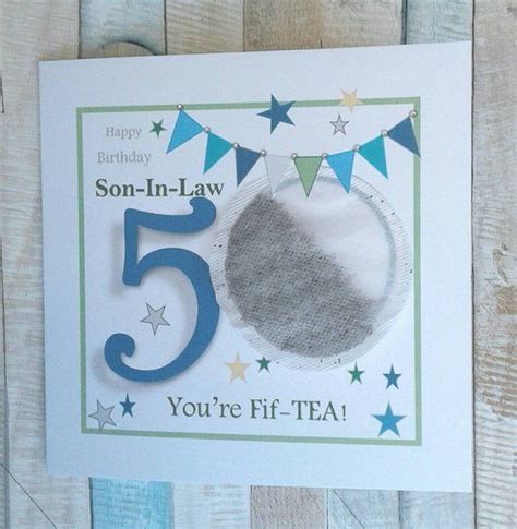 Personalised 50th Birthday Card Son In Law 50th Birthday Etsy Uk