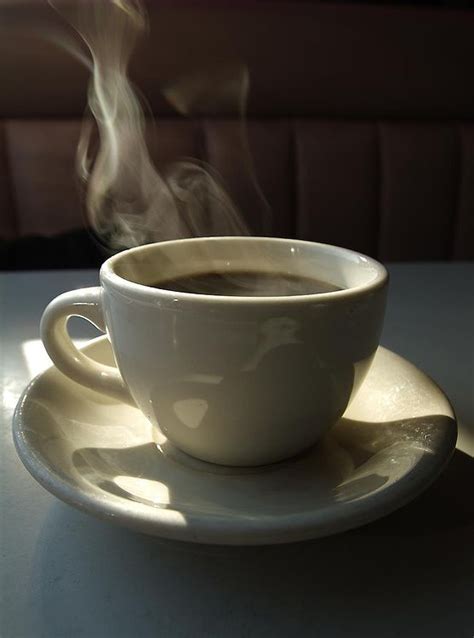 Picture Of Cup Of Coffee With Steam Photography School