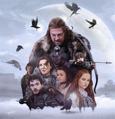 Game Of Thrones House Stark Painting By Hax09 On Deviantart
