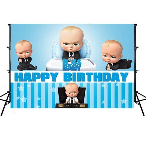 Buy Boss Baby Backdrops Little Boys Birthday Party Banner Baby Shower