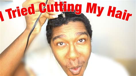 I Tried Cutting My Hair For The First Time Youtube