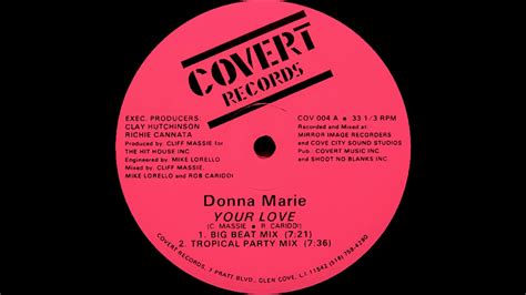 Donna Marie Your Love Big Beat Mix Hd Youtube