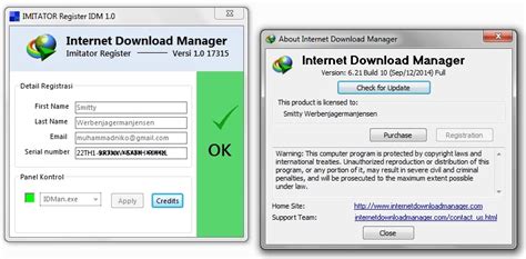 Registration of internet download manager free features include: Download IMITATOR Register IDM 1.0