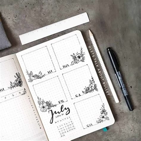70 Incredibly Pretty Floral Bullet Journal Spreads My Inner Creative