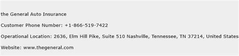 The General Auto Insurance Customer Service Phone Number ...