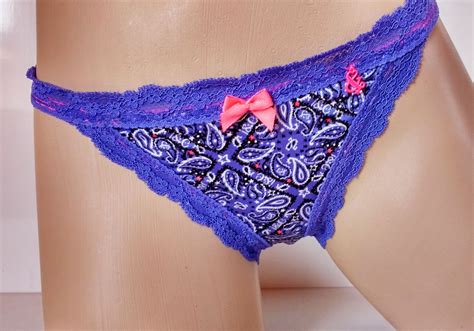 cute silky slinky paisley lace string bikini panties tanga knickers uk 10 s ebay