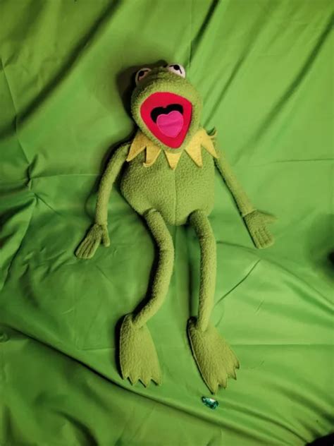 Vintage Eden Kermit The Frog Full Body Plush Puppet Jim Henson Muppets