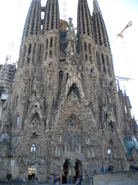 La Sagrada Famalia In Barcelona Spain The Famous Cathedral Designed