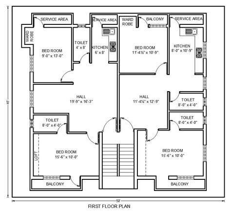 First Floor Plan Of Residence Detail Presented In This Autocad Drawing