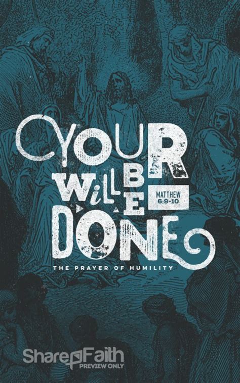Matthew 6 Your Will Be Done Christian Bulletin Sermon Bulletin Covers