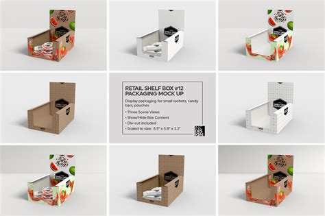 Download Kraft Paper Display Box With Boxes Mockup - Free Mockups | PSD Template | Design Assets