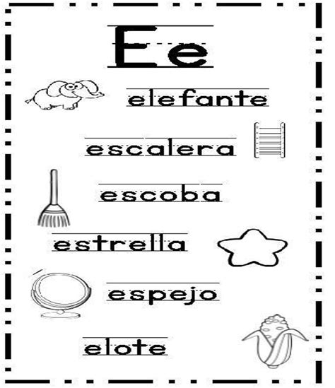 Palabras Con La Letra E E ~ Ejemplos De Palabras Con E 5fb