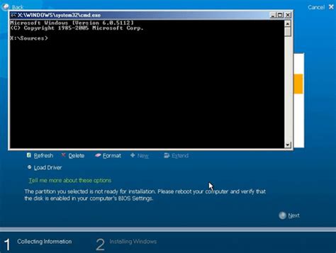 Using A Command Prompt From Inside A Windows Xp Or Vista Install