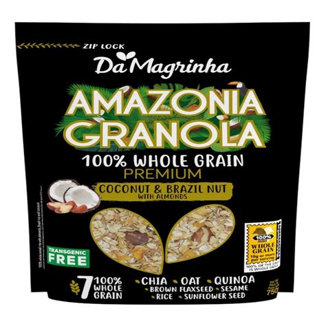 Granola Amazônia Premium Integral g Coconut Brazil Nut Da Magrinha Divina Fórmula