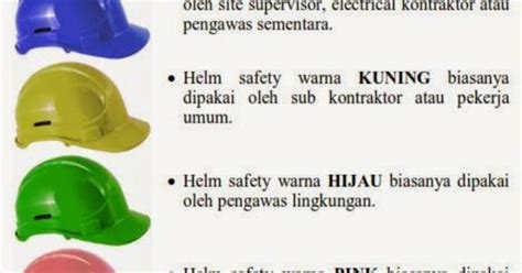 Helm yang bisa dibilang paling sedikit namun perannya sungguh besar untuk pekerjaan proyek. Makna warna helm safety proyek yang perlu kamu tahu