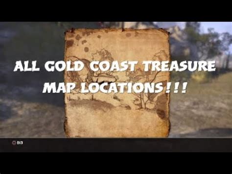 ESO All Gold Coast Treasure Map Locations YouTube