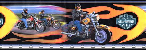 Free Download Harley Davidson Motorcycles Bikers Orange Flames
