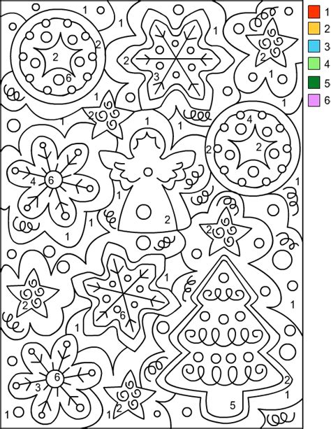 Nicoles Free Coloring Pages Christmas Color By Number