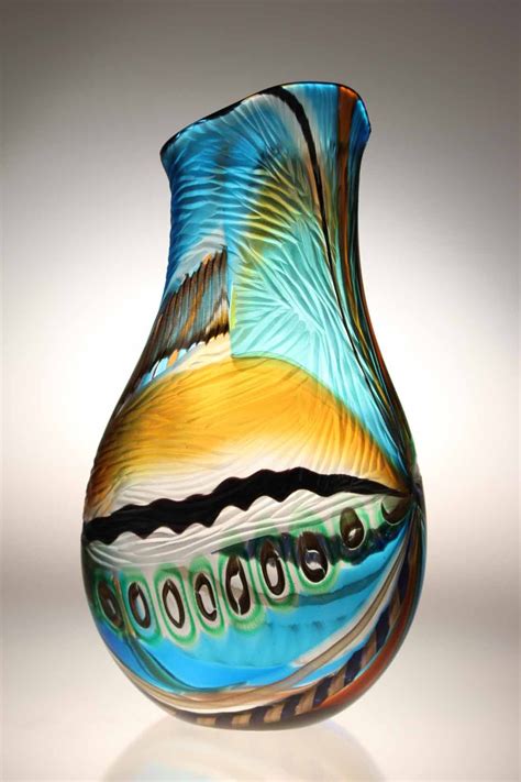Murano Glass Studio Vase Lodario 25 Reverse Art Of Glass Blown Glass