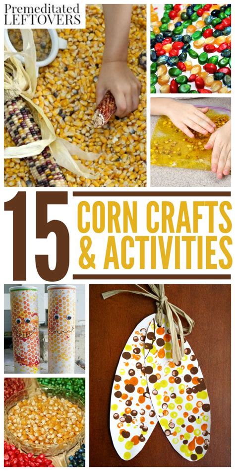 My kids used stripes of green and glued on top for the husks, but you could use scrap material, ribbon, tissue paper, or leftover easter grass. 15 Corn Crafts and Activities for Kids