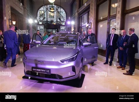 Budapest Hungary 4th Nov 2022 A Geelys Geometry C Electric Car Is