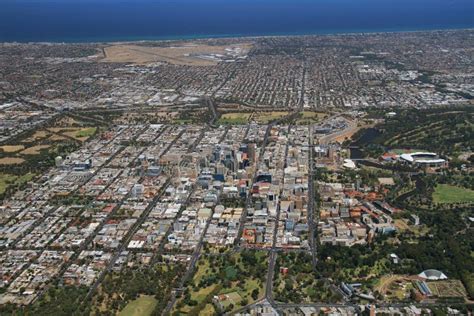 Aerial Adelaide City Stock Image Image Of Suburb Australia 37283479